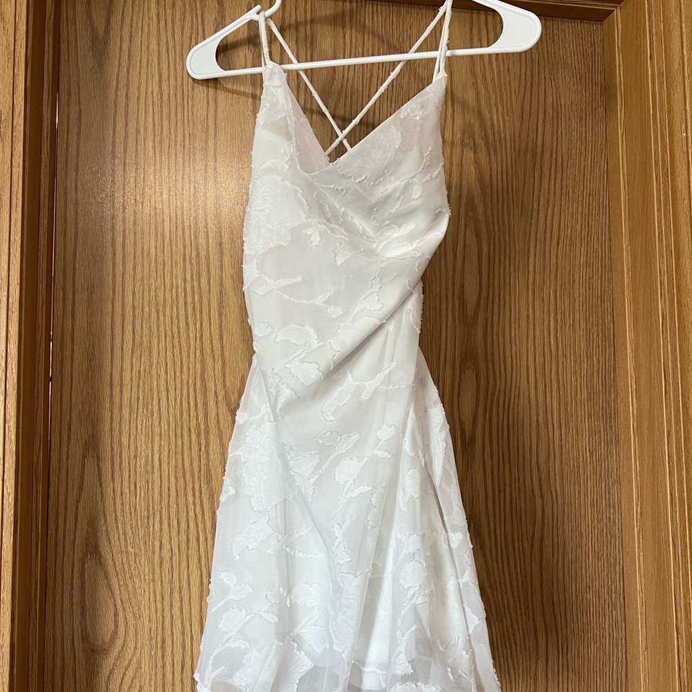 Princess Polly White Floral Backless Dress